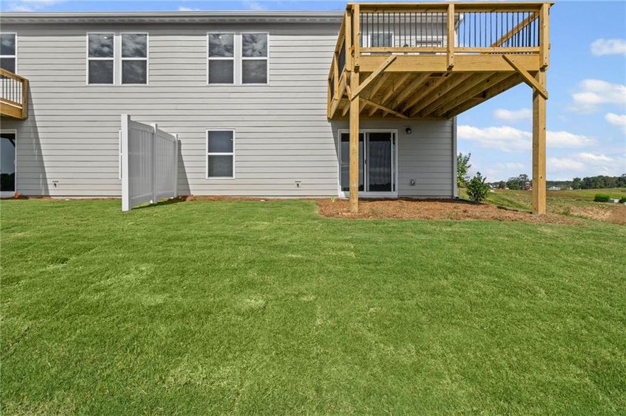Exterior details and patio area of a home in Villas at Gold Creek, Dawsonville (Image 15).
