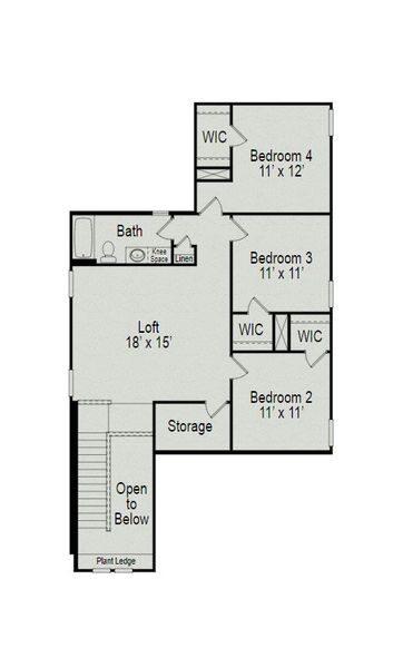 2D floor plan layout for the The Sparrow II by Smith Douglas Homes in La Segarra, Brookshire, TX (Image 5).