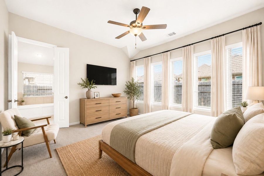Furnished interior view inside a new home in Pomona, Manvel (Image 23).