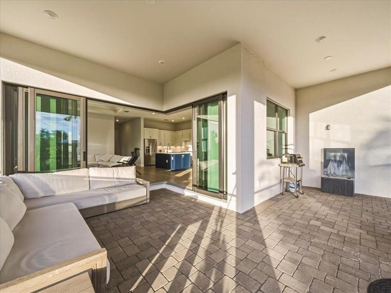 Exterior details and patio area of a home in Talon Preserve on Palmer Ranch, Nokomis (Image 4).