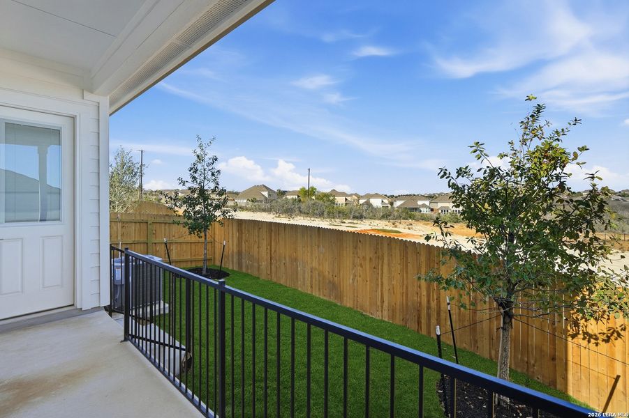 Exterior details and patio area of a home in Prominence, San Antonio (Image 3).