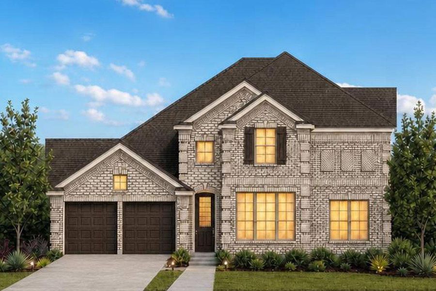 Representative exterior photo of a completed home built from the Edgewater Whitehall by Grand Homes in Park Trails, Forney, TX (Image 20).