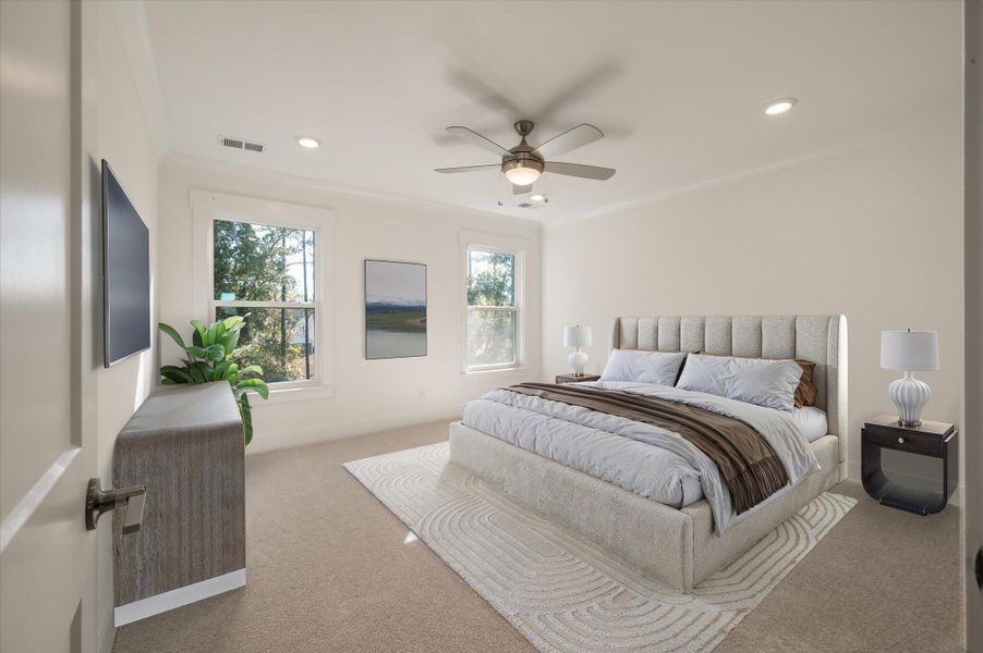 Furnished interior view inside a new home in , Charleston (Image 12).