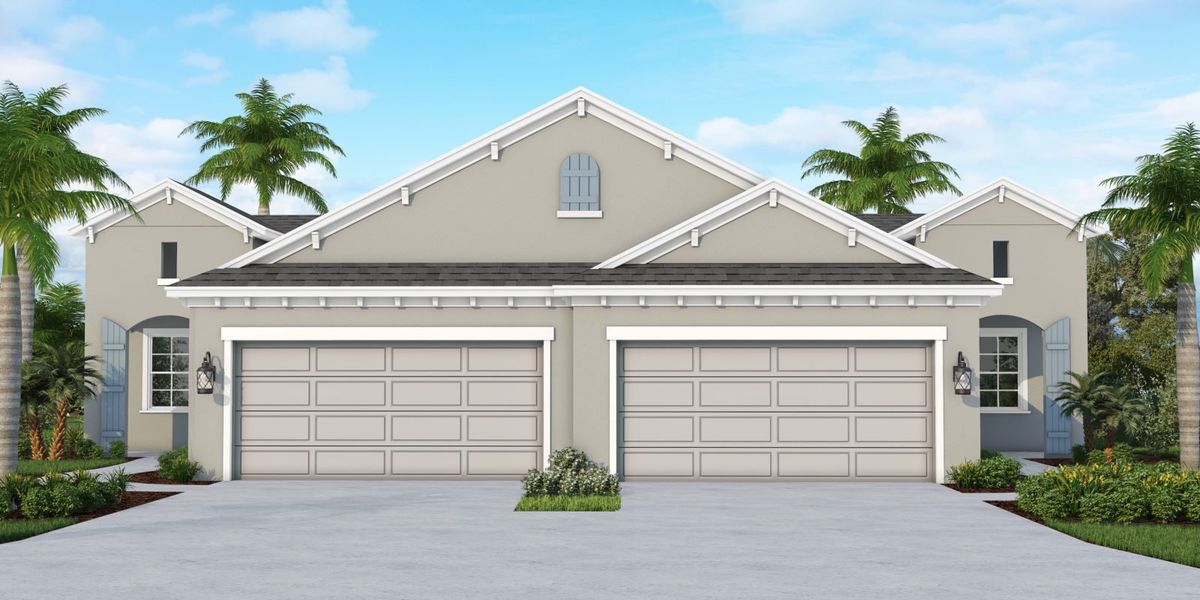 Representative exterior photo of a completed home built from the Tidewater 2B by Neal Communities in Wildleaf, Parrish, FL (Image 2). Representative exterior photo of a completed home built from the Tidewater 2B by Neal Communities in Wildleaf, Parrish, FL (Image 2).
