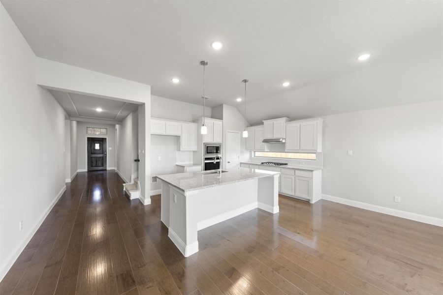 Furnished interior view inside a new home in Keeneland, Aubrey (Image 5).