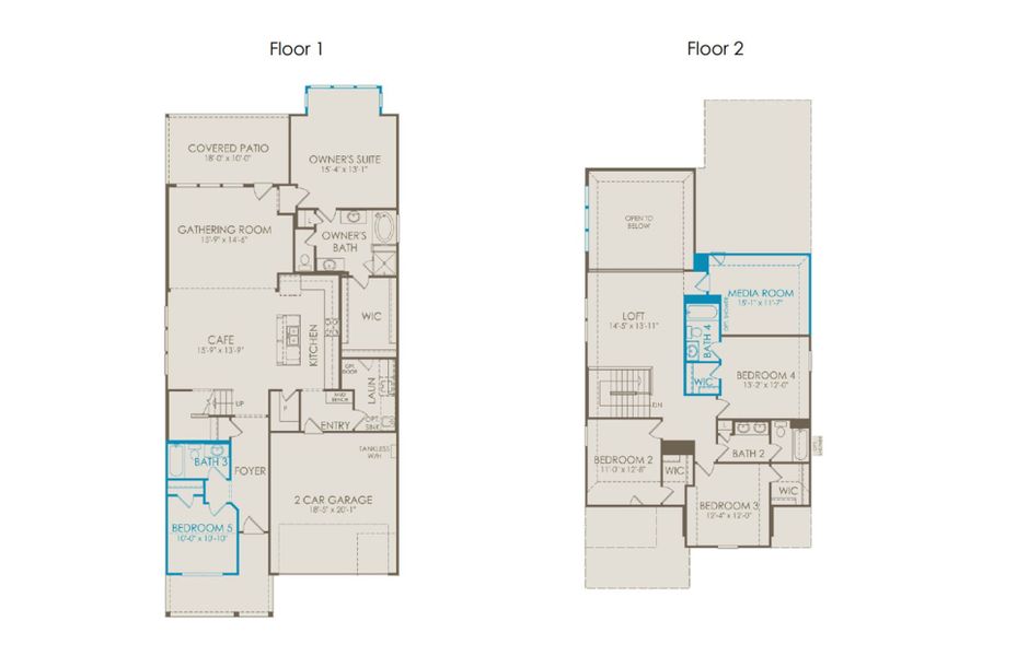 2D floor plan layout of this home in Anna Town Square, Anna, TX (Image 2). 2D floor plan layout of this home in Anna Town Square, Anna, TX (Image 2).