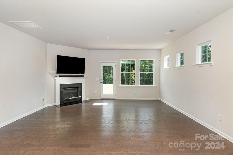 Open Living Room with Fireplace