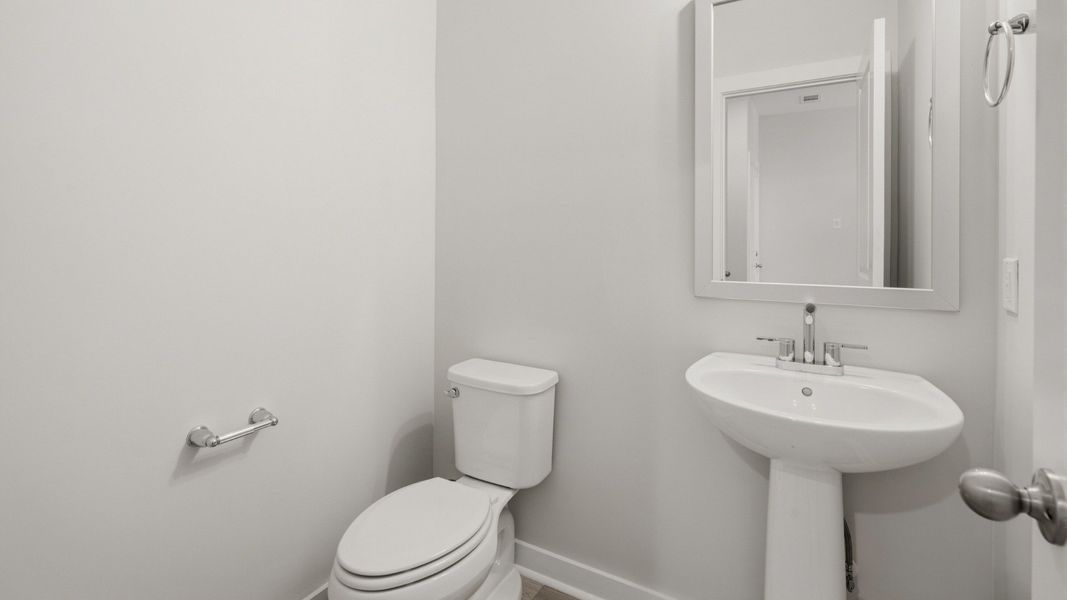 Downstairs bathroom next to drop zone