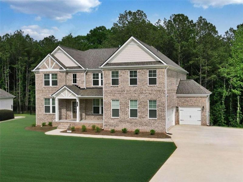 Front exterior of a new home in , McDonough, GA, highlighting curb appeal (Image 1).