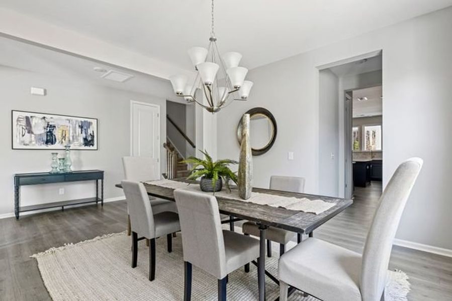Representative furnished interior of a home built from the Winslow P by True Homes in Homecoming, Ravenel (Image 7).