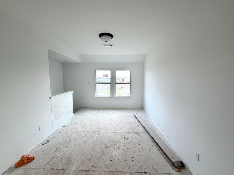 Construction progress - an additional view of the game room