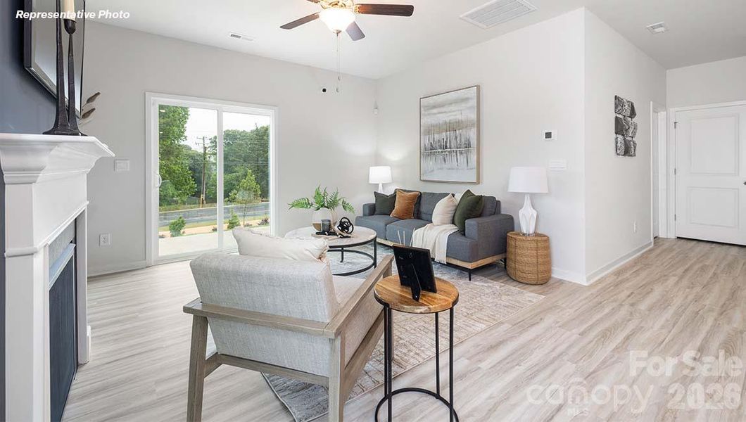 Furnished interior view inside a new home in Reedy Creek Preserve, Charlotte (Image 15).