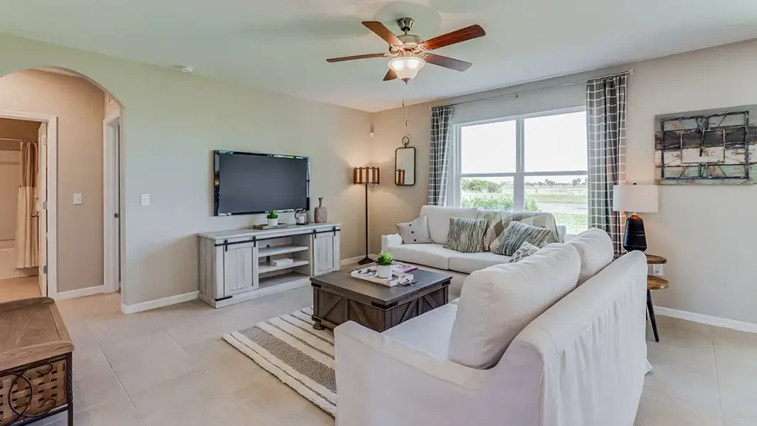 Furnished interior view inside a new home in Rye Crossing, Parrish (Image 6). Furnished interior view inside a new home in Rye Crossing, Parrish (Image 6).