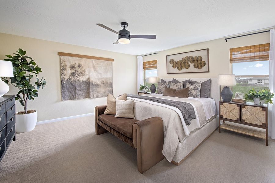 Representative furnished interior of a home built from the 2070 by KB Home in Sunset Grove South, Hitchcock (Image 8).