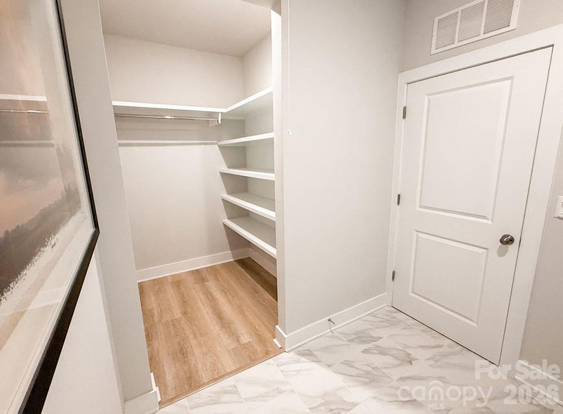 laundry and storage closet