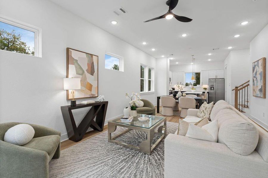 Furnished interior view inside a new home in , Houston (Image 17).