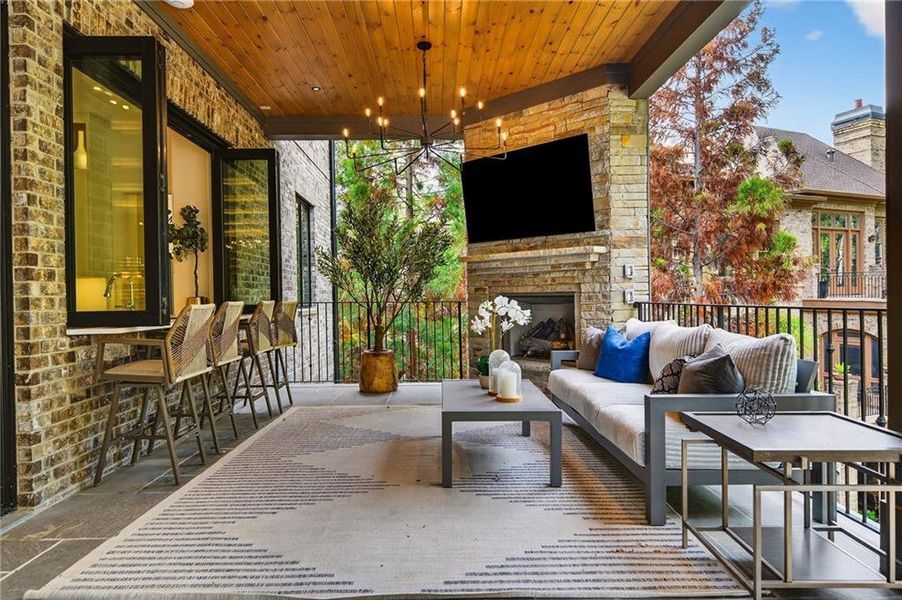 Exterior details and patio area of a home in , Atlanta (Image 28).