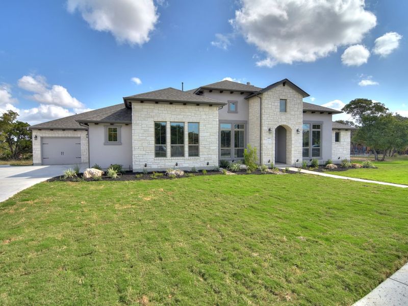 Representative exterior photo of a completed home built from the Avalon by Giddens Homes in Scofield Farms Estates, Georgetown, TX (Image 29).