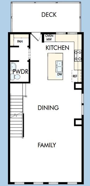 2D floor plan layout for the The Melton by David Weekley Homes in Celesta, Decatur, GA (Image 5).