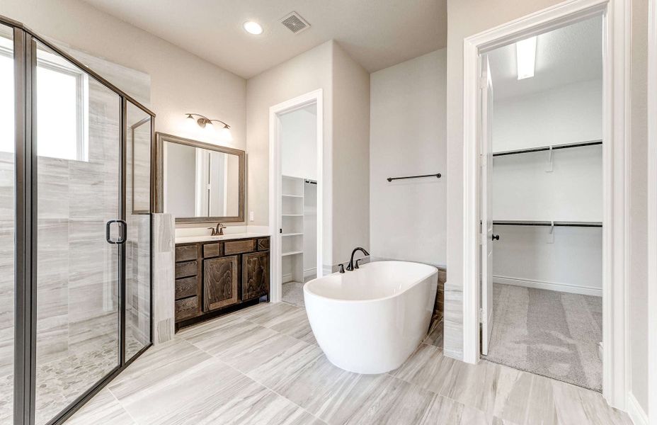 Furnished interior view inside a new home in Bridgeland 60′, Cypress (Image 10).