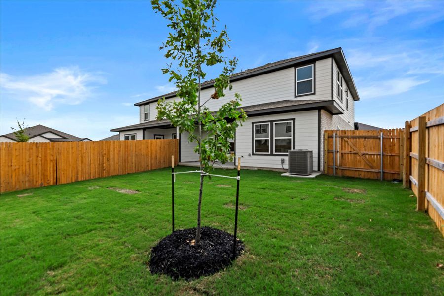 Exterior details and patio area of a home in Palomino, Manor (Image 15).