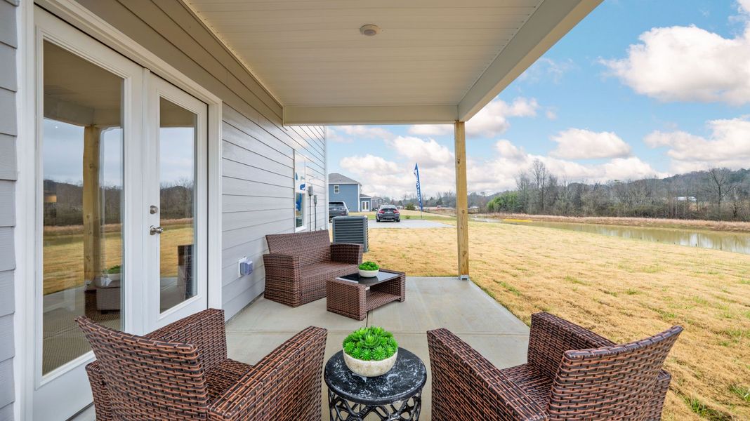 Exterior details and patio area of a home in Prairie Pass, Apison (Image 24).