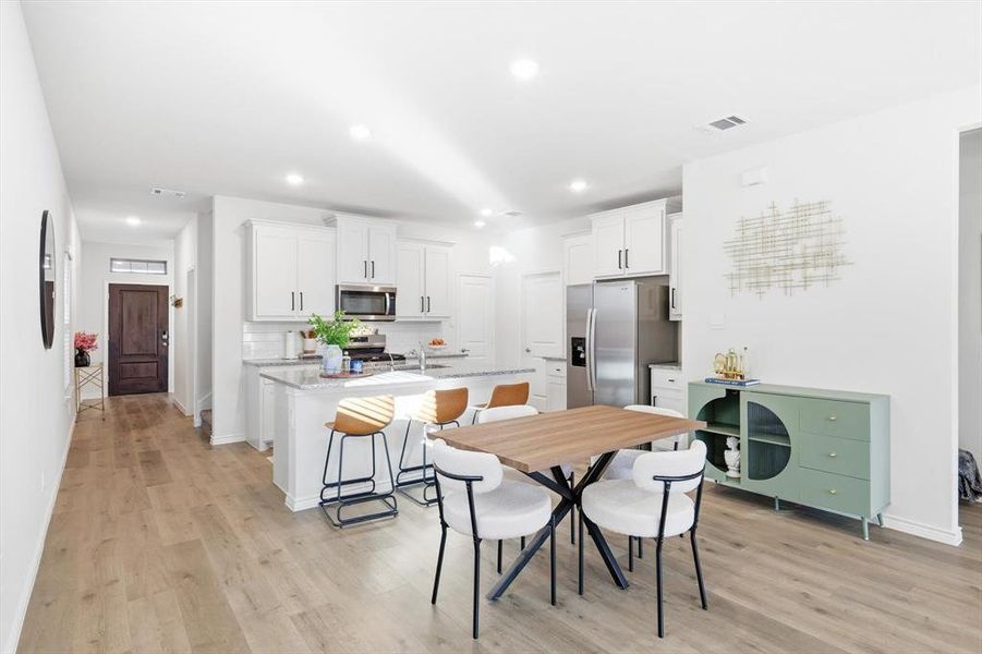 Furnished interior view inside a new home in Spiritas Ranch, Little Elm (Image 24). Furnished interior view inside a new home in Spiritas Ranch, Little Elm (Image 24).
