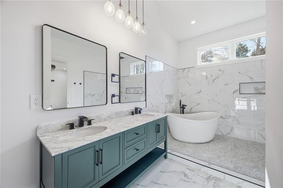 Furnished interior view inside a new home in , Flowery Branch (Image 9).