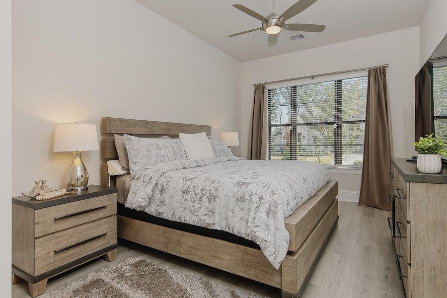 Furnished interior view inside a new home in The Highlands - 65', Porter (Image 33). Furnished interior view inside a new home in The Highlands - 65', Porter (Image 33).