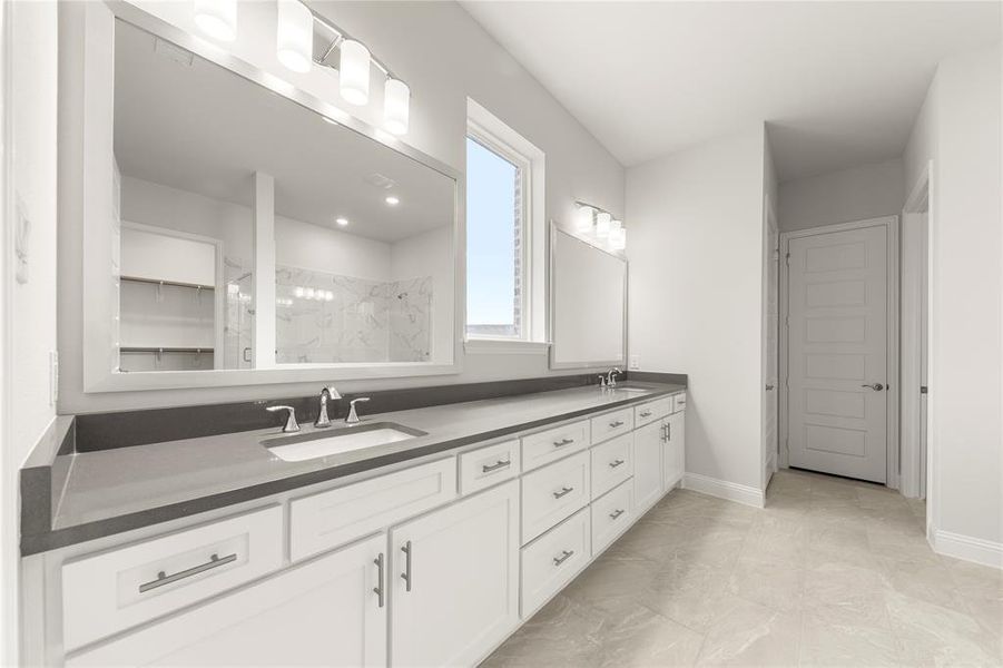 Furnished interior view inside a new home in Painted Tree Showcase, McKinney (Image 4).