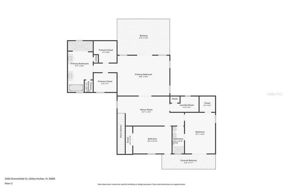 2D floor plan layout of this home in , Safety Harbor, FL (Image 6). 2D floor plan layout of this home in , Safety Harbor, FL (Image 6).