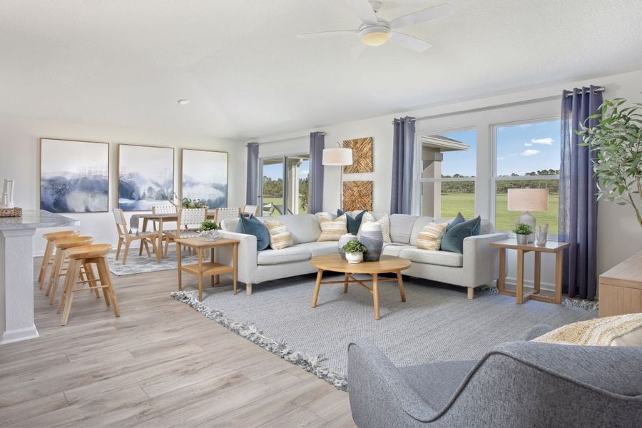 Furnished interior in a model home at Beach Park Village in Flagler Beach (Image 23).