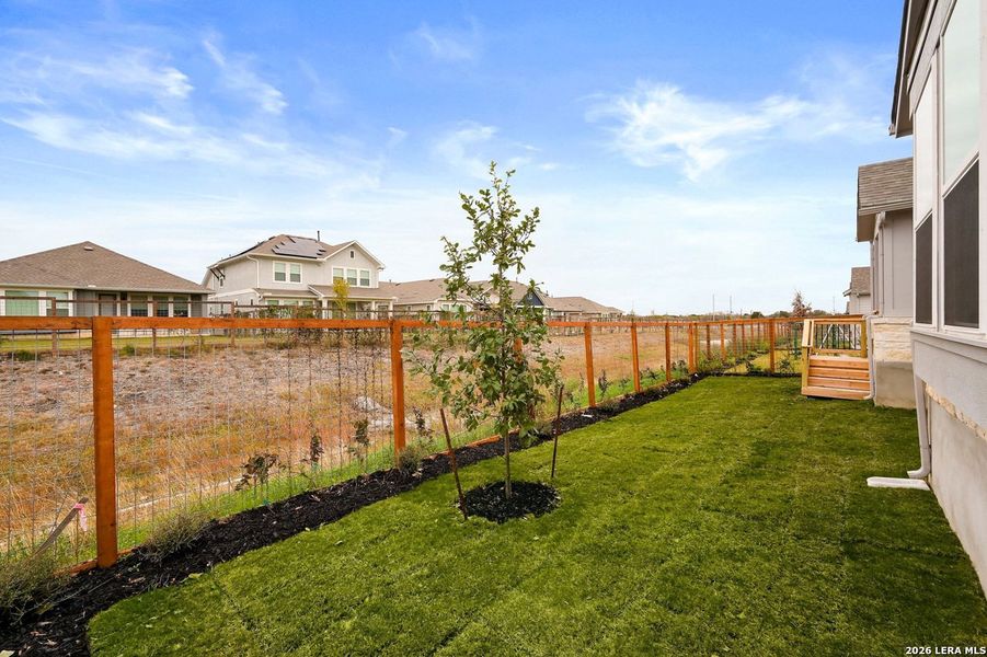 Exterior details and patio area of a home in The Crossvine, Schertz (Image 20).