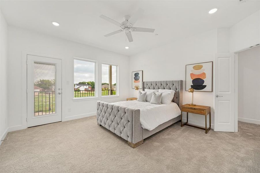 Furnished interior view inside a new home in , The Colony (Image 9).