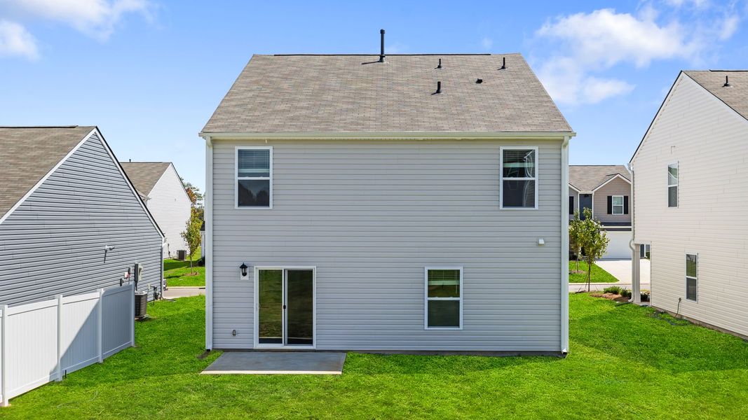 Exterior details and patio area of a home in Cloverdale Hills, Piedmont (Image 3).