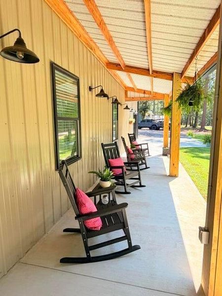 Exterior details and patio area of a home in , Manning (Image 45).