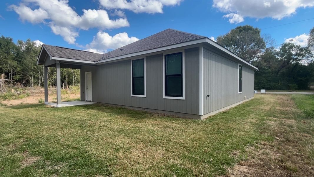 Exterior details and patio area of a home in , Shepherd (Image 3). Exterior details and patio area of a home in , Shepherd (Image 3).