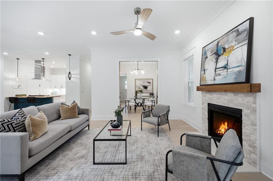 Furnished interior view inside a new home in , Decatur (Image 61).