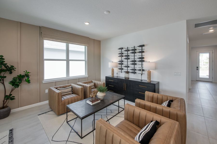 Furnished interior view inside a new home in Del Webb Tradition, Port St. Lucie (Image 11).