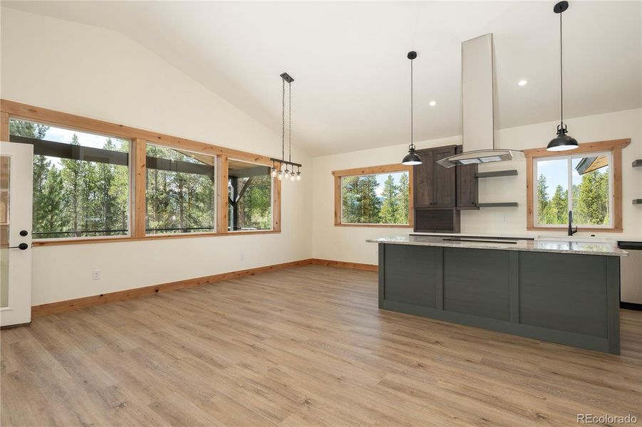 Dining area and kitchen