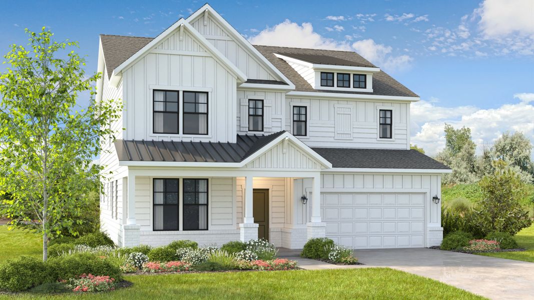 Representative exterior photo of a completed home built from the Sumner by Taylor Morrison in Dreycott, Lawrenceville, GA (Image 25).