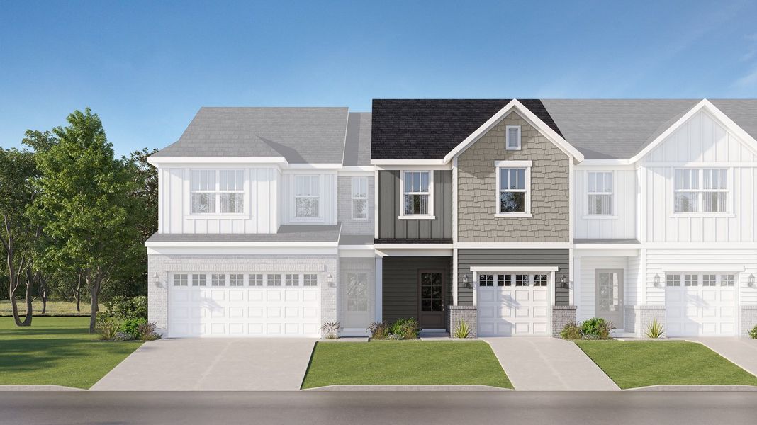 Front exterior of a new home in Cedar Grove Village, Smyrna, TN, highlighting curb appeal (Image 1). Front exterior of a new home in Cedar Grove Village, Smyrna, TN, highlighting curb appeal (Image 1).
