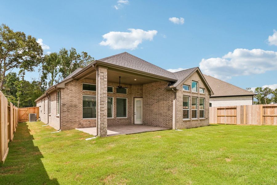 Exterior details and patio area of a home in The Highlands, Porter (Image 26). Exterior details and patio area of a home in The Highlands, Porter (Image 26).
