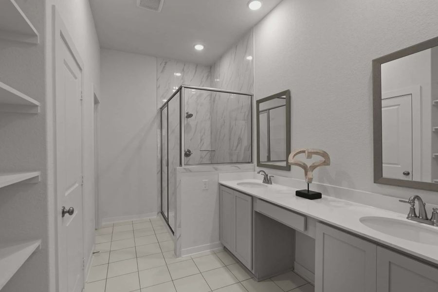 Representative furnished interior of a home built from the Tanner by Chesmar Homes in The Crossvine, Forney (Image 9).