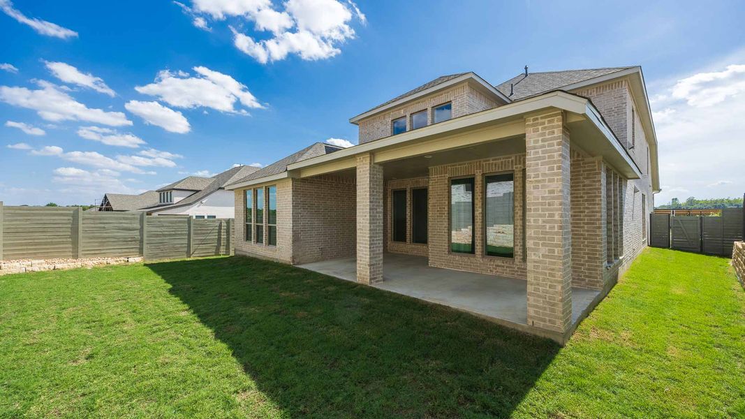 Exterior details and patio area of a home in Wolf Ranch, Georgetown (Image 3).