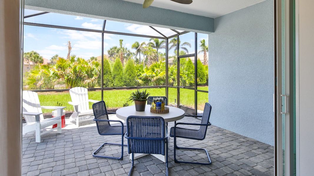 Exterior details and patio area of a home in Boca Royale Golf and Country Club at Wellen Park, Englewood (Image 2). Exterior details and patio area of a home in Boca Royale Golf and Country Club at Wellen Park, Englewood (Image 2).