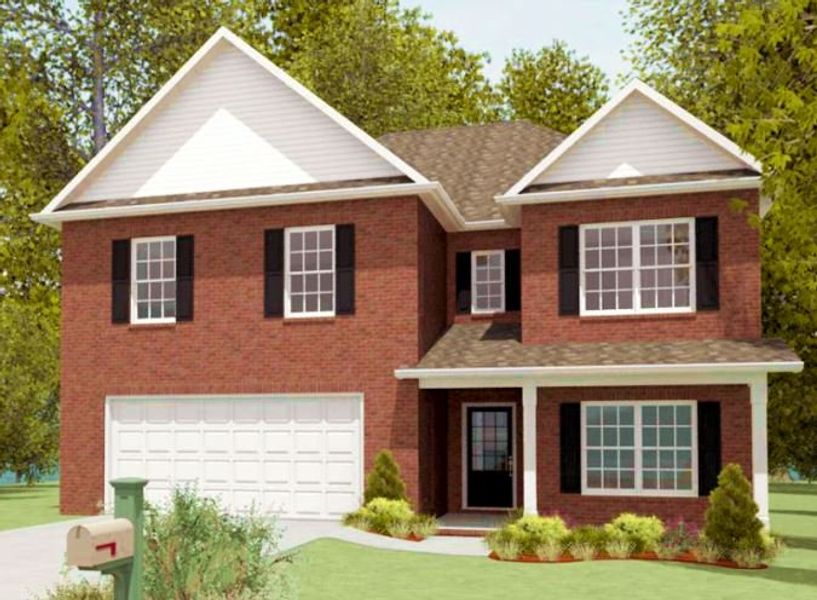 Representative exterior photo of a completed home built from the The Huntington by Smithbilt Homes in Honey Oaks, Corryton, TN (Image 1).