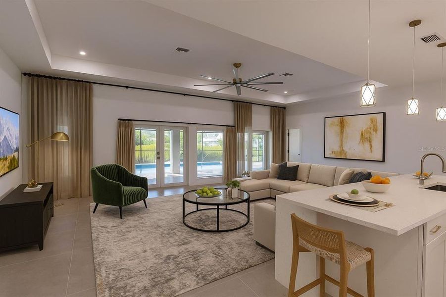 Furnished interior view inside a new home in , Port Charlotte (Image 15). Furnished interior view inside a new home in , Port Charlotte (Image 15).