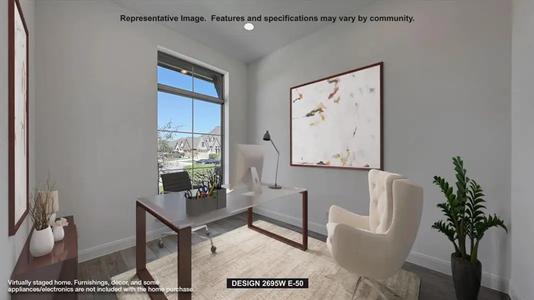 Furnished interior view inside a new home in Walsh Ranch 55', Fort Worth (Image 6). Furnished interior view inside a new home in Walsh Ranch 55', Fort Worth (Image 6).