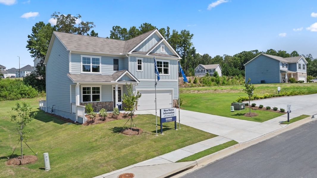 Representative exterior photo of a completed home built from the HAYDEN by D.R. Horton in Lost Creek, Dallas, GA (Image 26).